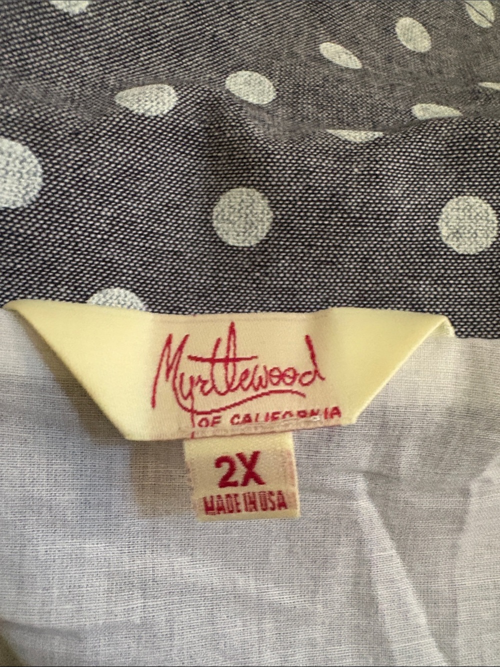 ModCloth Myrtlewood 2X Short-Sleeve Polka Dot Shirt Dress - Picture 2 of 3